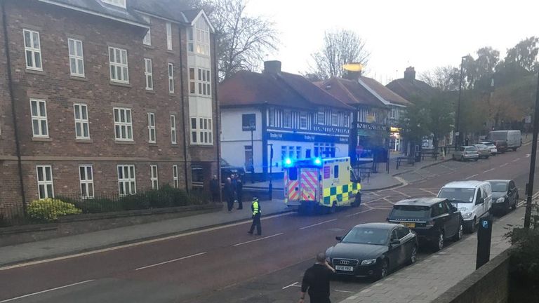The cordoned area in Durham. Pic: Tania Chakraborti, Palatinate UK