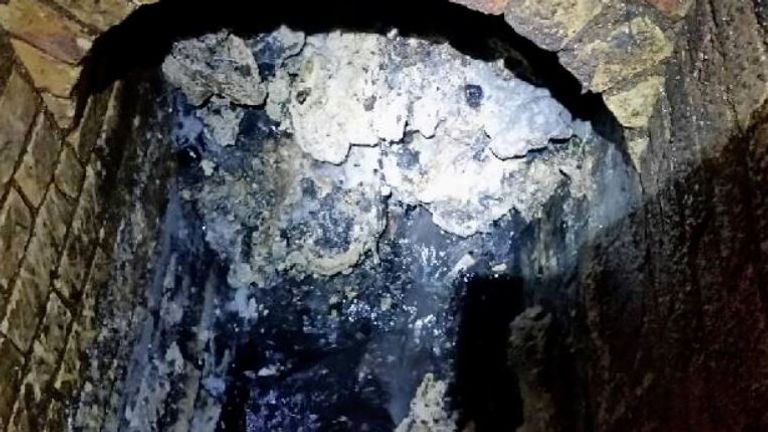 The monster fatberg stretched for 250m. Pic: Thames Water