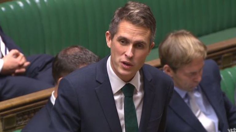 Gavin Williamson gives his inaugural appearance at the despatch box