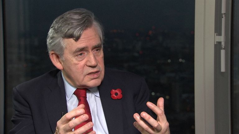 Gordon Brown talks to Sky&#39;s Dermot Murnaghan