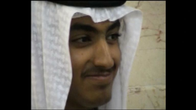 Hamza bin Laden in a never-seen-before home video of his wedding. Pic: CIA