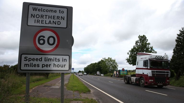 Border between the Republic of Ireland and Northern Ireland