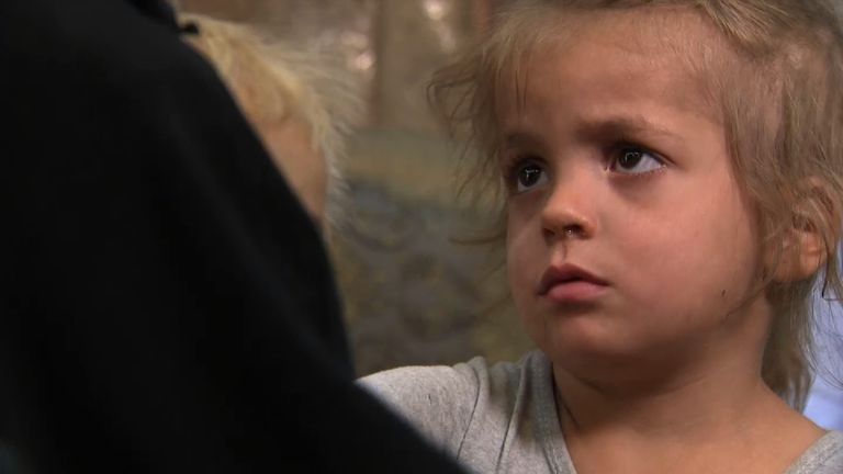 A child of an Islamic State fighter's widow