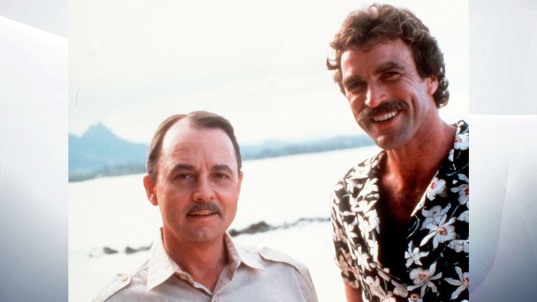 John Hillerman and Tom Sellek