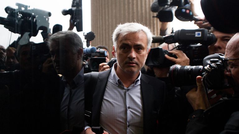 Mourinho was accused of defrauding authorities of £2.9m