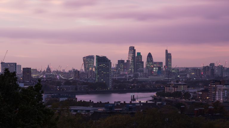 LONDON, ENGLAND - OCTOBER 27: A general view of the London Skyline on October 27, 2016 in London, England. (Photo by Dan Kitwood/Getty Images)
