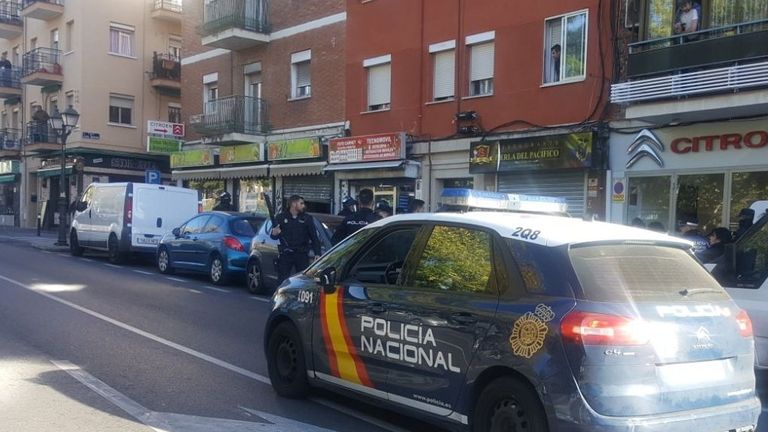 The man held hostages at a Bankia branch in Madrid. Pic: Policia Nacional