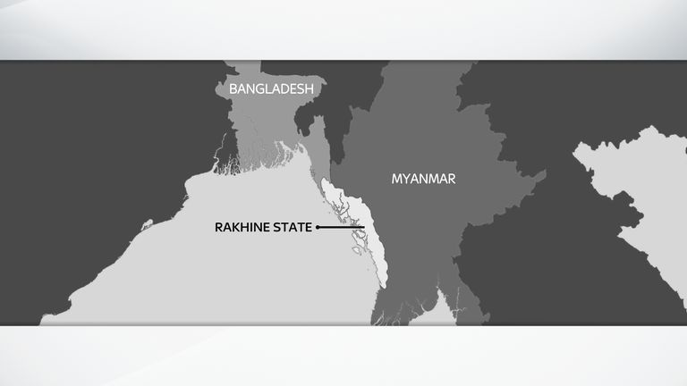 Rakhine State lies on the western coast of Myanmar, bordering the Bay of Bengal