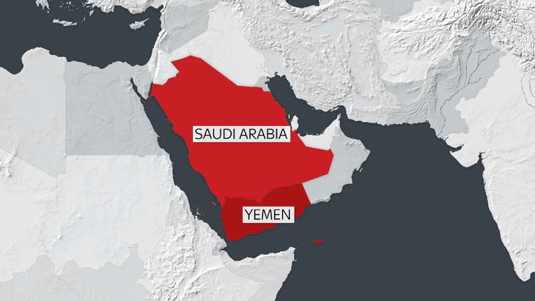 The missile is reported to have been fired across Saudi Arabia&#39;s southern border by Yemen&#39;s Houthi rebels