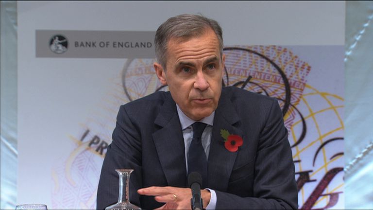 Mark Carney is the governor of the Bank of England