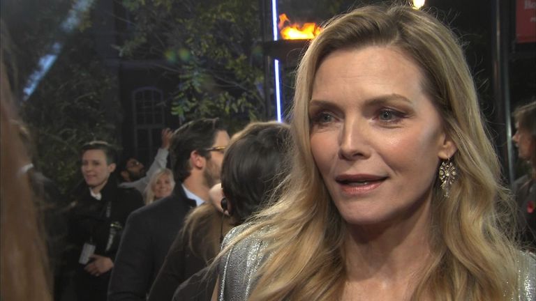Michelle Pfeiffer comments on Hollywood sleaze scandal at the London premiere of Murder On The Orient Express