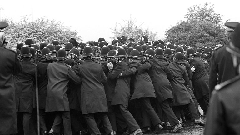 The famous &#39;Battle of Orgreave&#39; in 1984 - a key moment in the miners&#39; strike