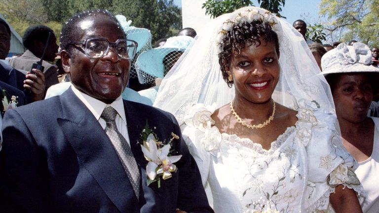Robert and Grace Mugabe married at a catholic church in August 1996