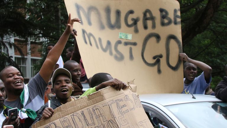 Thousands have been protesting against Robert Mugabe on the streets of Harare