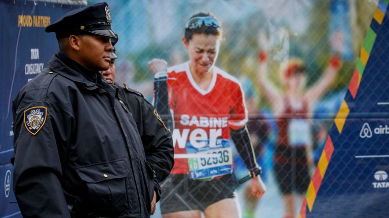 Security has been stepped up to protect the 50,000 NY Marathon runners
