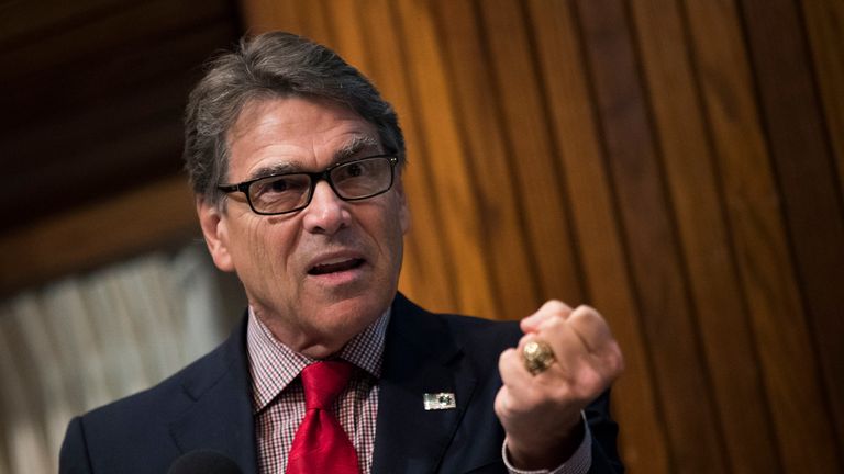 U.S. Secretary of Energy Rick Perry speaks at the Energy Policy Summit at the National Press Club