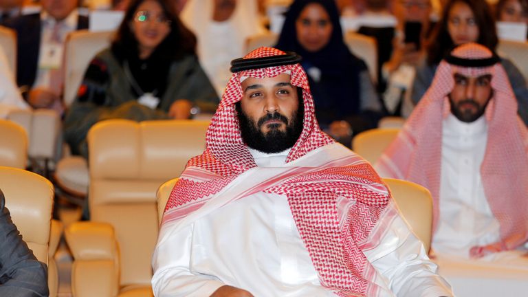 FILE PHOTO: Saudi Crown Prince Mohammed bin Salman, attends the Future Investment Initiative conference