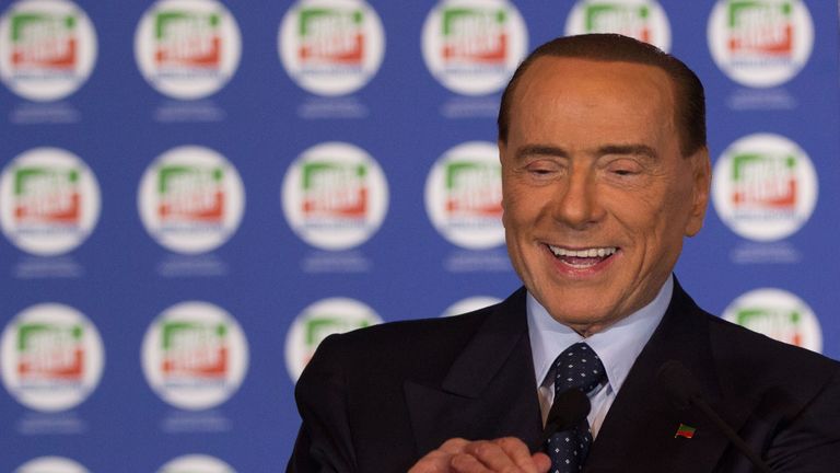 Silvio Berlusconi during a Forza Italia convention last month