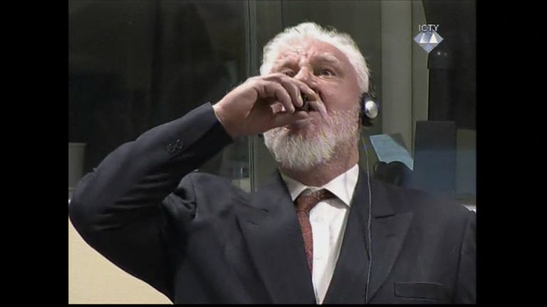 Praljak told the court: &#39;I am not a war criminal, I oppose this conviction&#39;