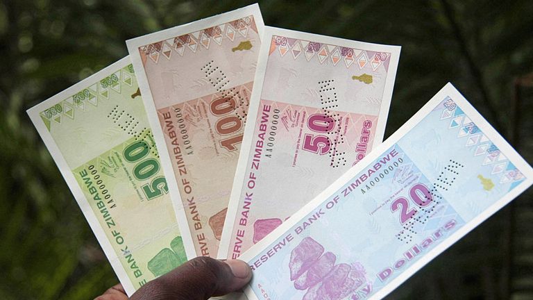The Zimbabwean currency was hit by hyperinflation as the economy deteriorated