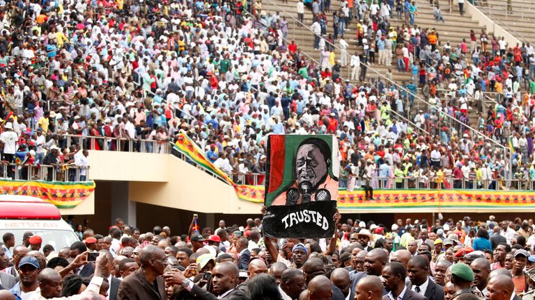 Zimbabweans celebrate the inauguration of new leader Emmerson Mnangagwa