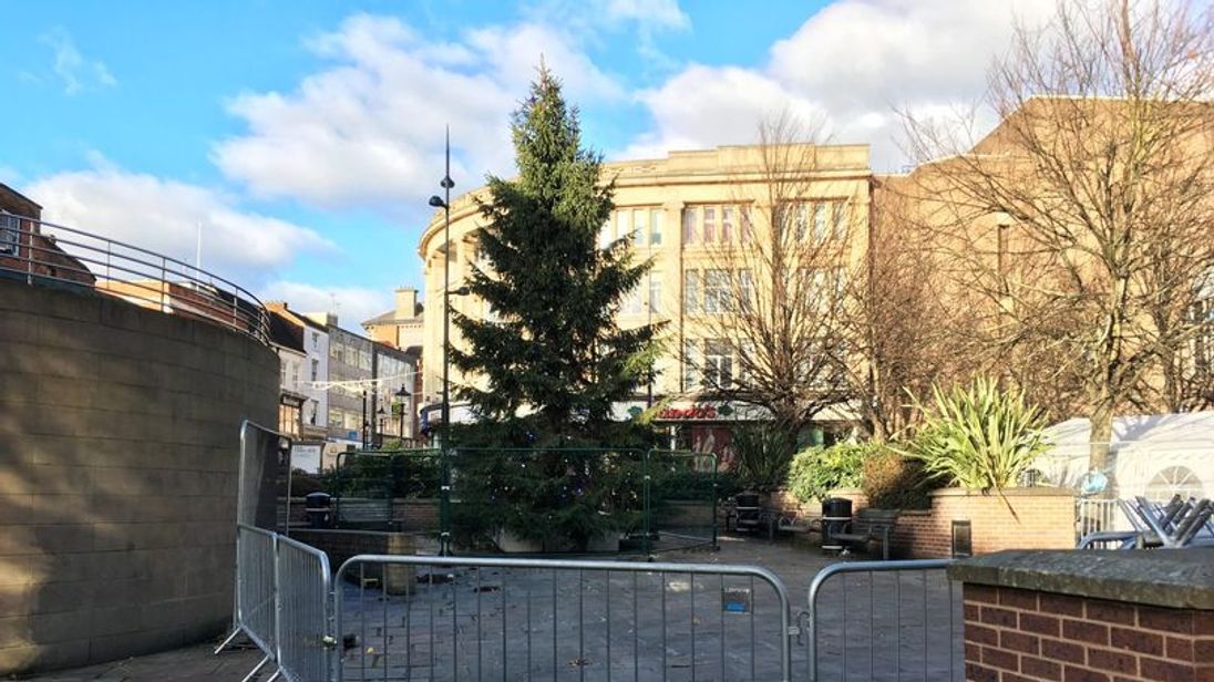 elf and safety derby council relents on xmas tree cordon elf and safety derby council relents on xmas tree cordon