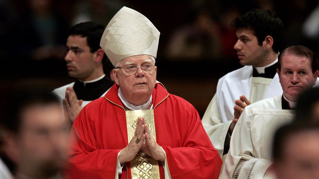 Cardinal Bernard Law in St Peter&#39;s in 2005