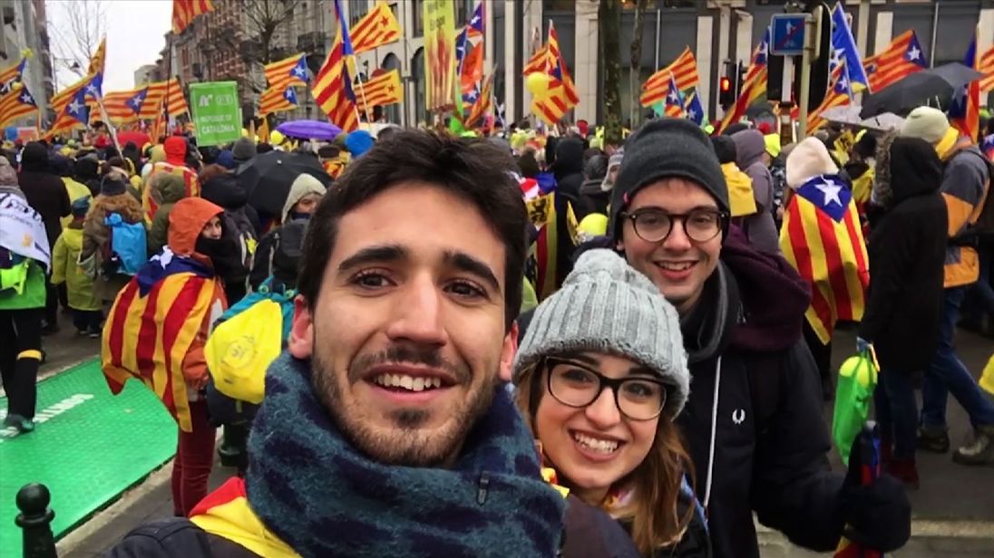 Catalans have travelled to Brussels to support their &#39;exiled government&#39;
