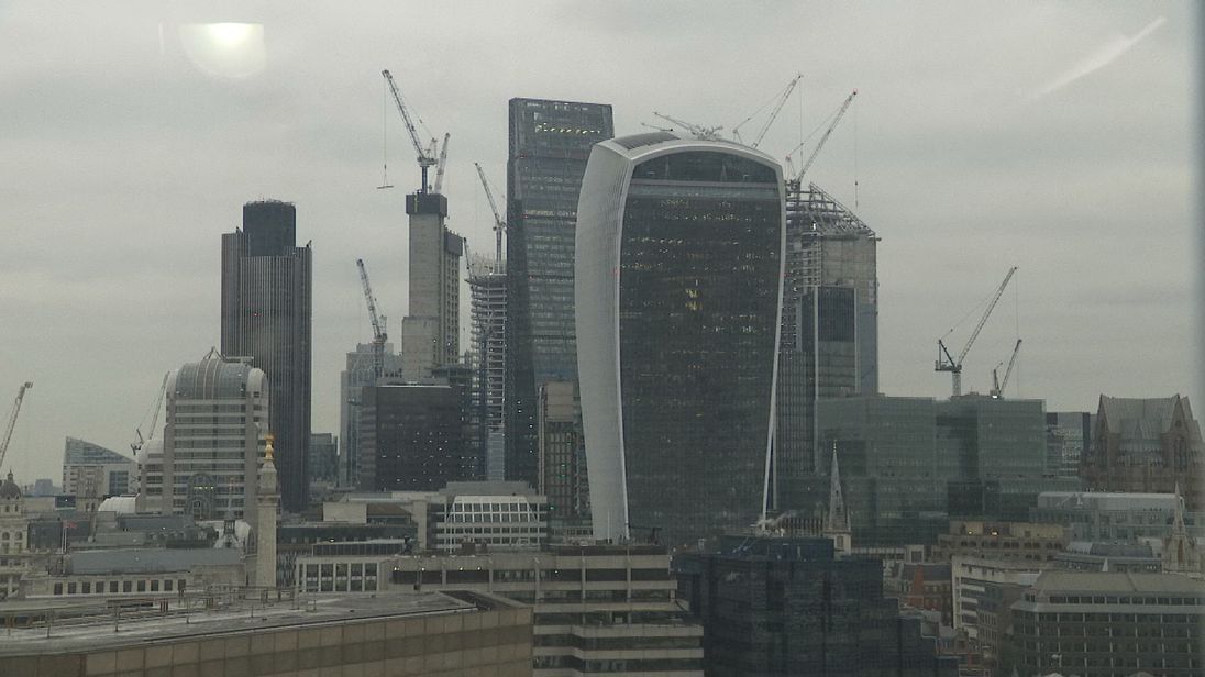 The City of London is home to the UK&#39;s financial services sector