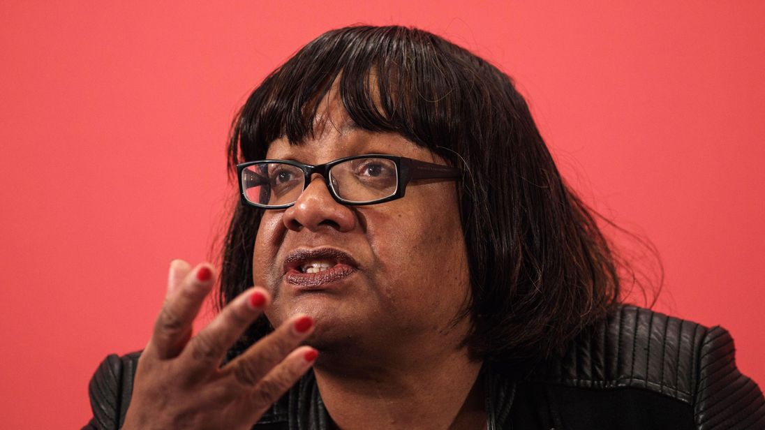 Labour Shadow Home Secretary Diane Abbott
