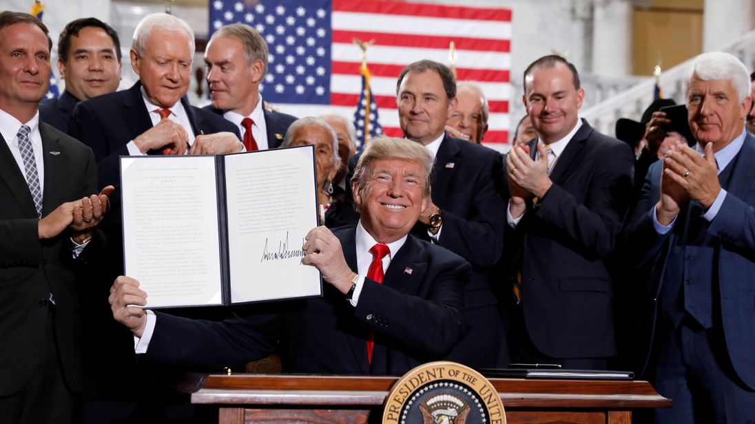 Donald Trump has come under fire after signing the proclamation