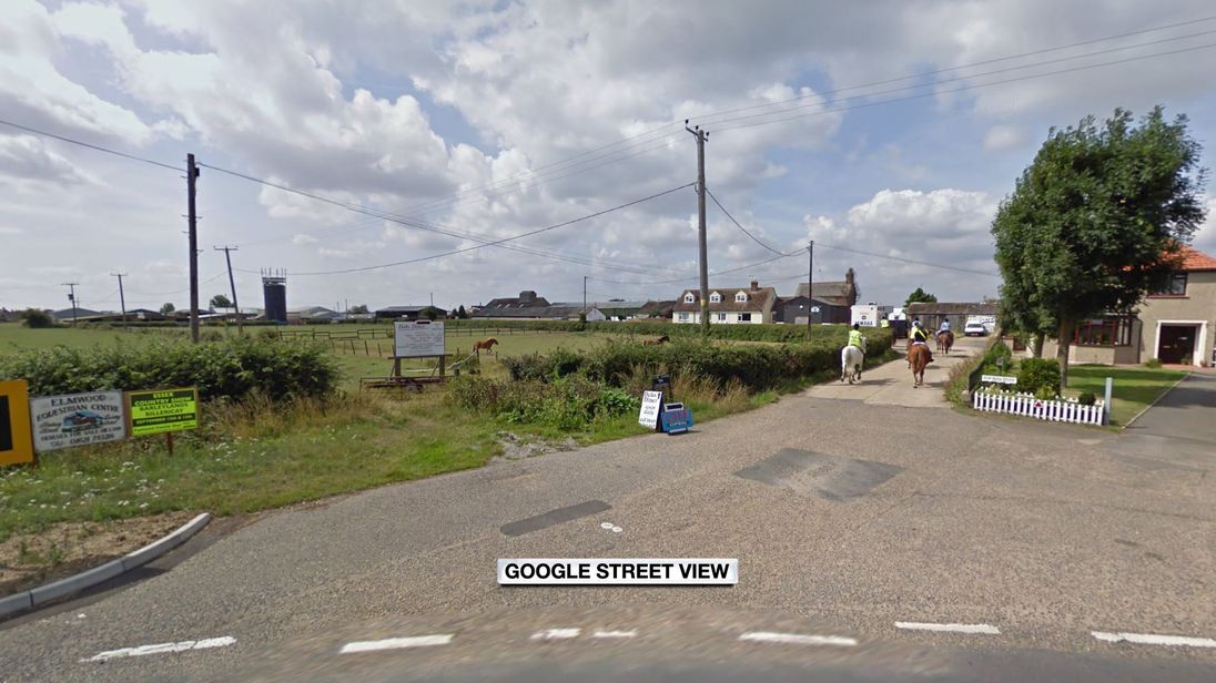 Around 12 horses are thought to have died in the fire in Elmwood Equestian centre. Pic: Google Street View