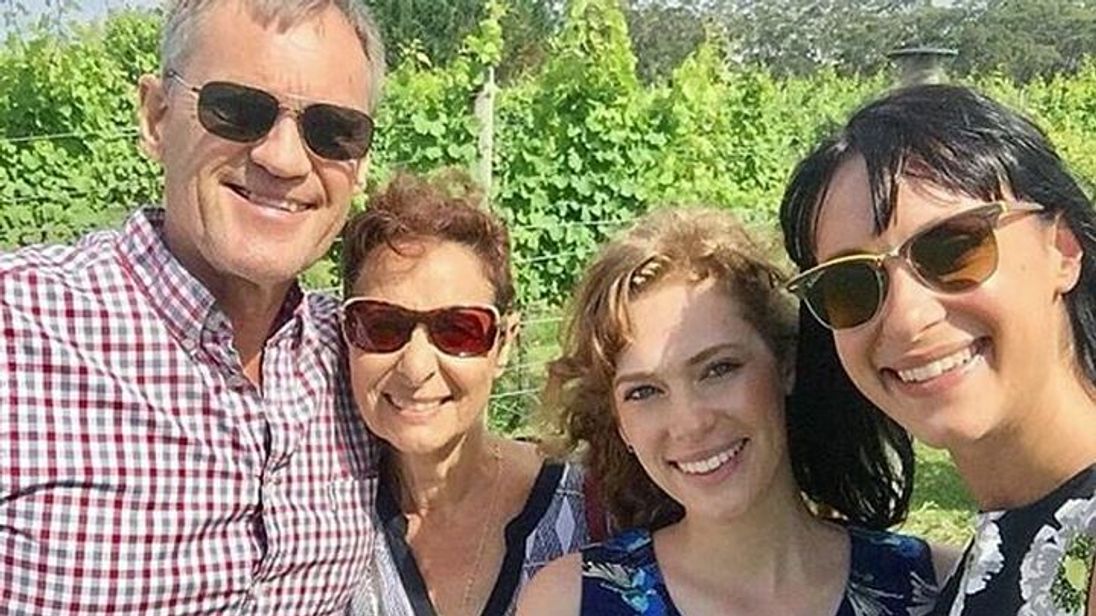 Jesica Falkholt with her family