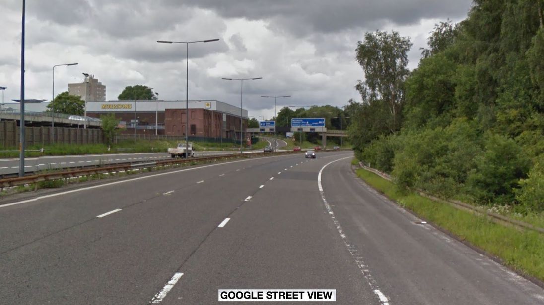 The boy was discovered on the hard shoulder of the M67 eastbound at junction 3