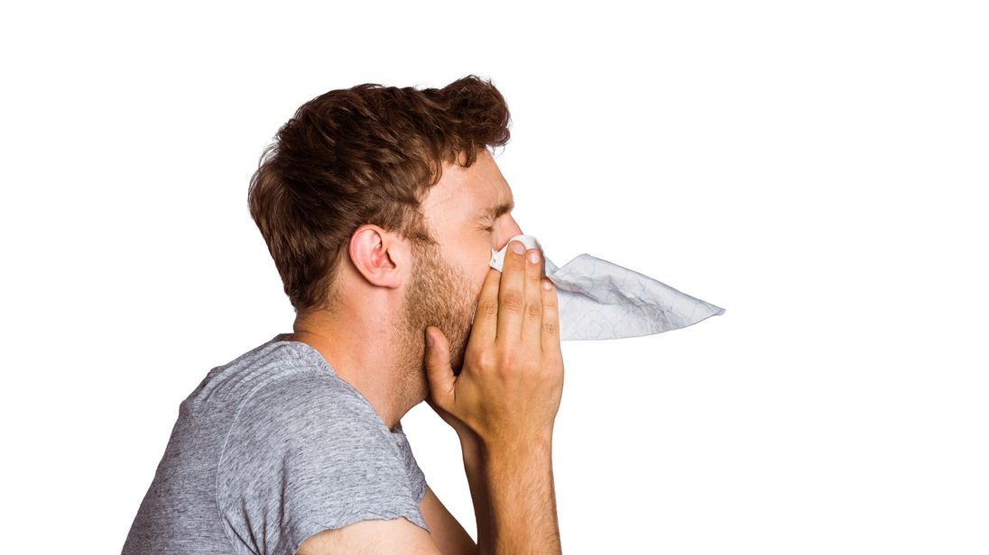 The man tried to hold in his sneeze, but ruptured his throat. File pic