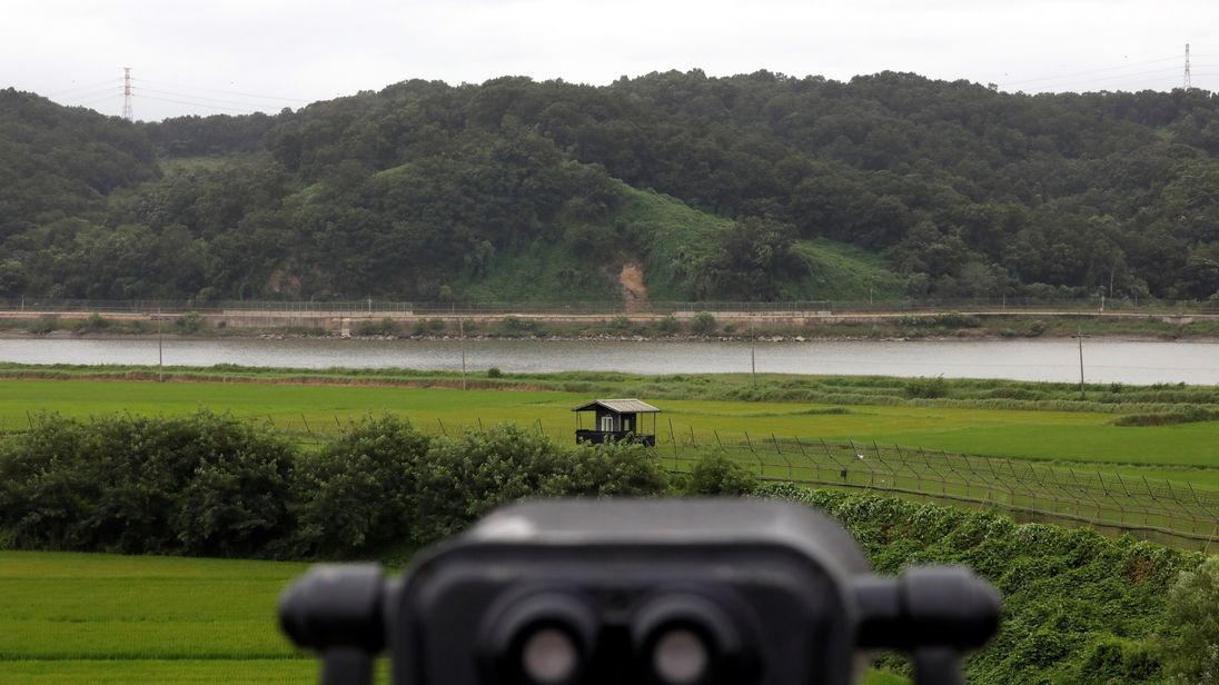 A guard post near the demilitarised zone between North and South Korea. File pic