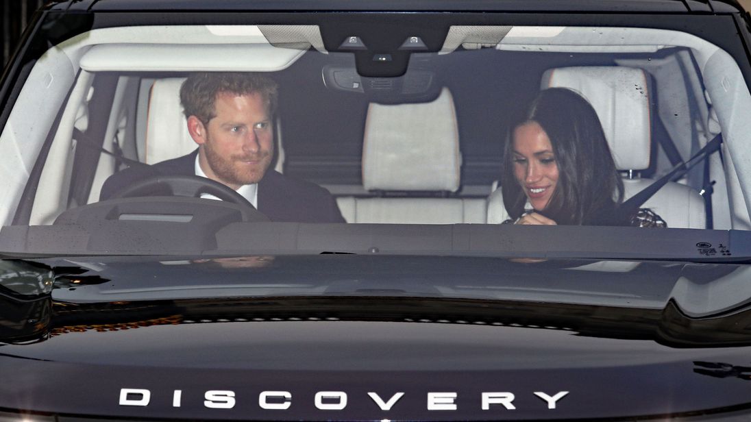 Meghan Markle joins Prince Harry at Buckingham Palace for festive lunch