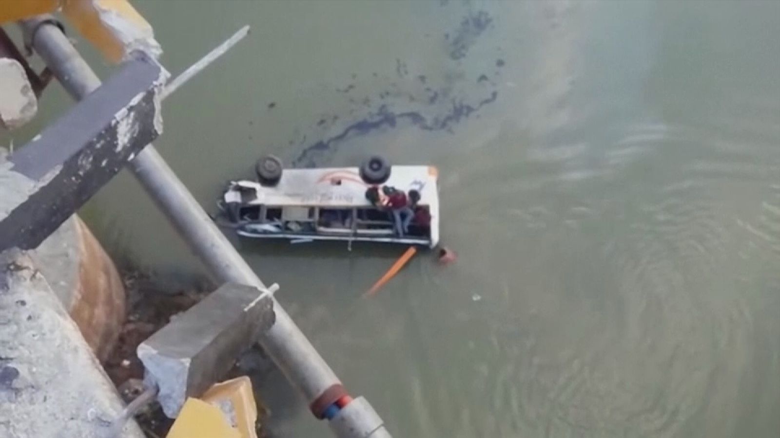 More than 30 dead after bus veers off bridge in India | World News ...