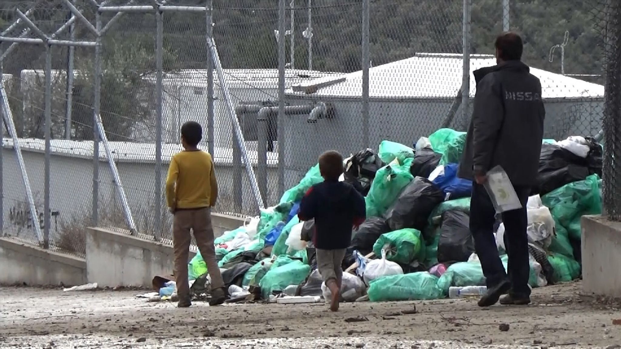 The refugee families living among filth and faeces in camp in Greece ...