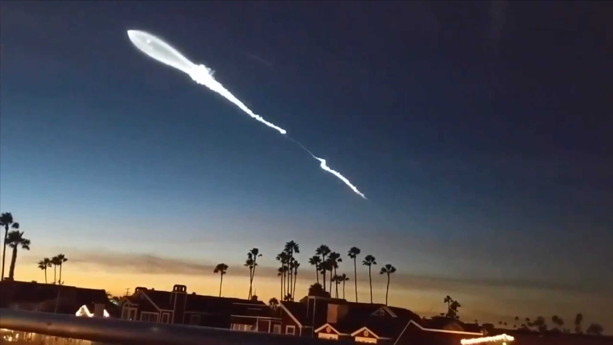 Elon Musk's SpaceX rocket lights up sky leaving Californians puzzled World News Sky News