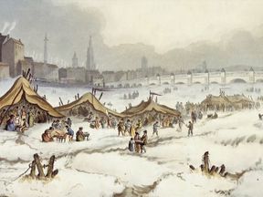 An illustration of the River Thames freezing over. Pic: Museum of London