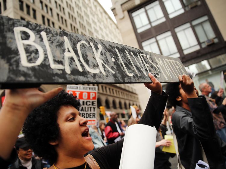 A Black Lives Matter protest in New York in 2015 