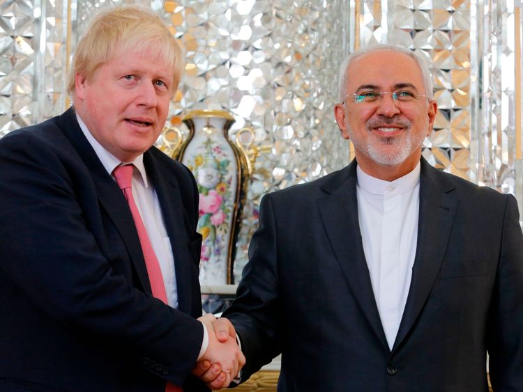 Boris Johnson met with Iran's Foreign Minister Mohammed Javad Zarif in Tehran in December last year