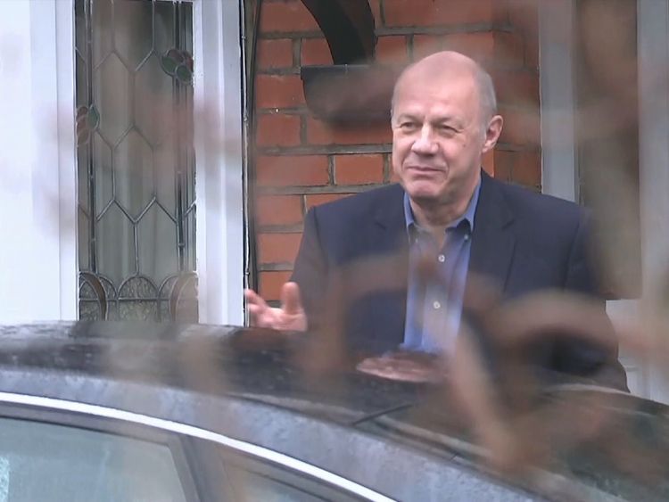 Damian Green as he refused to answer questions