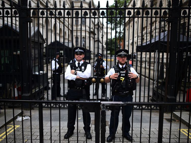 Downing Street has tight security