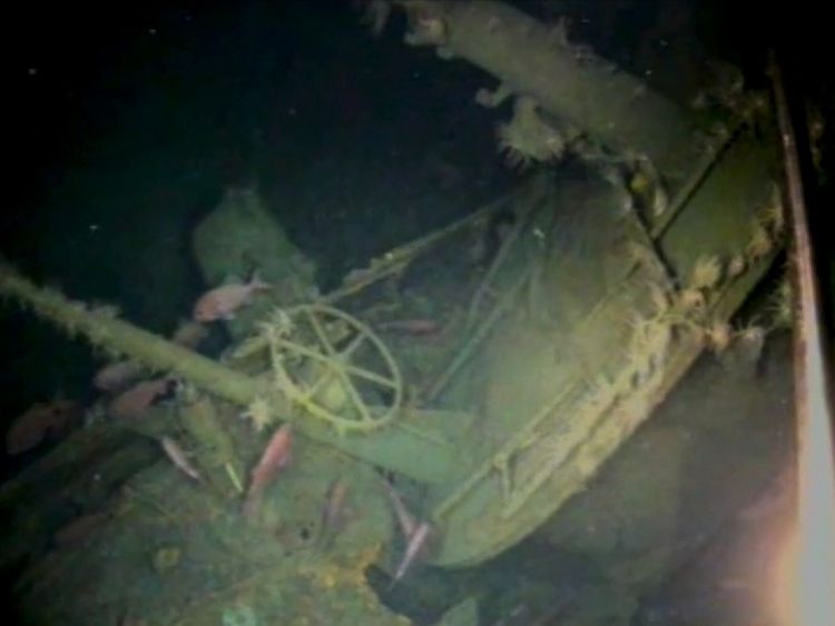 Underwater footage of HMAS AE1. Pic: Royal Australian Navy