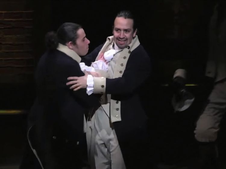 The musical tells the story of Alexander Hamilton, one of America&#39;s founding fathers