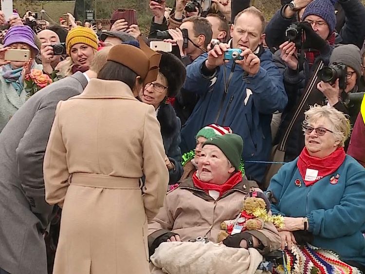 Harry and Meghan meet wellwishers outside church