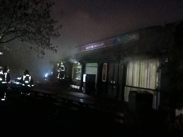 Picture of fire at London Zoo. Pic: London Fire Bridgade