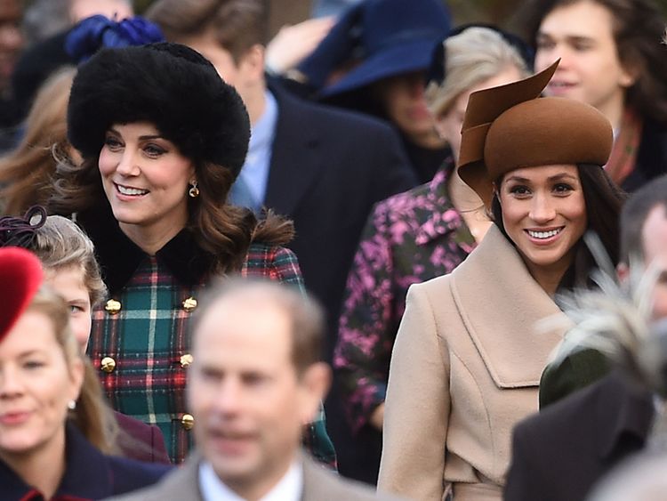 The Duchess of Cambridge with Meghan Markle